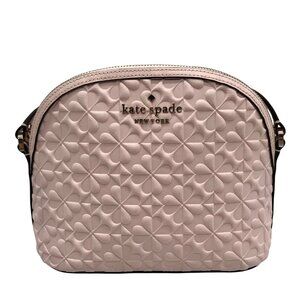 Kate Spade Pink Hollie Spade Embossed Leather Dome Crossbody Bag